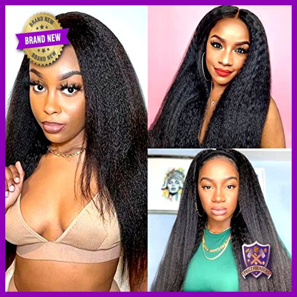 100% Brazilian Human Hair Bundles 14 16 18 Inch Kinky Straight main image 6